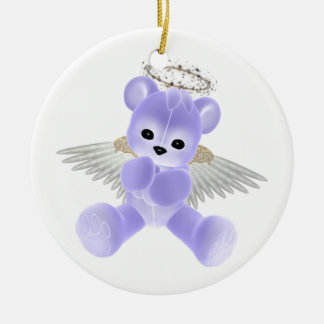 En Céramique Ornement bleu d'ours d'ange gardien de KRW