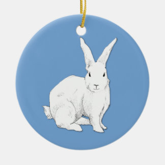 En Céramique Ornement bleu lapin