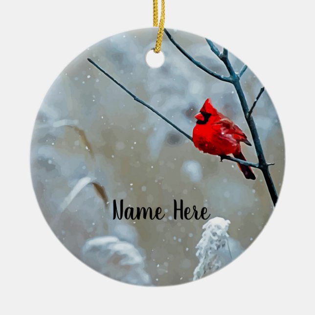 En Céramique Ornement cardinal (Devant)