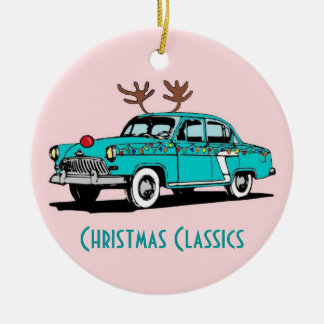 En Céramique Ornement classique flairé rouge de Noël de voiture