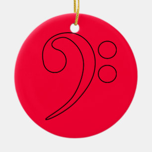 En Céramique Ornement - Clé de basse simple - Choisissez votre