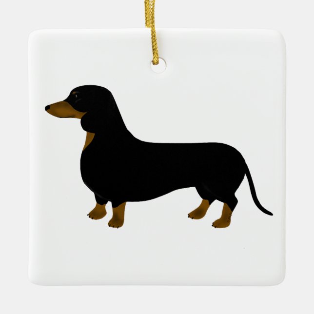 En Céramique Ornement Dachshund (Devant)