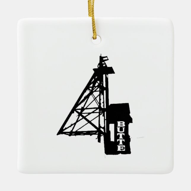 En Céramique Ornement d'amour du Montana Montana de butte (Devant)