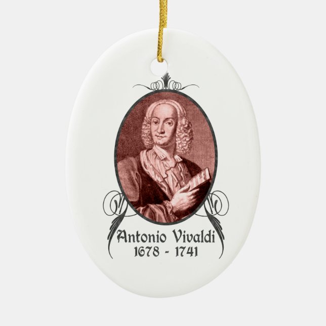 En Céramique Ornement d'Antonio Vivaldi (Devant)