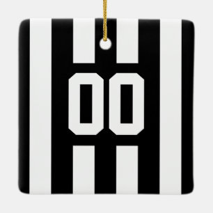En Céramique Ornement d'arbitre de hockey personnalisé