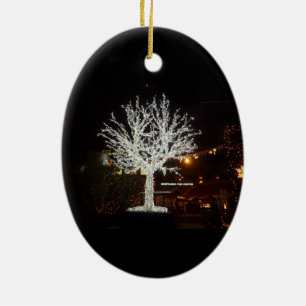 En Céramique Ornement d'arbre argenté