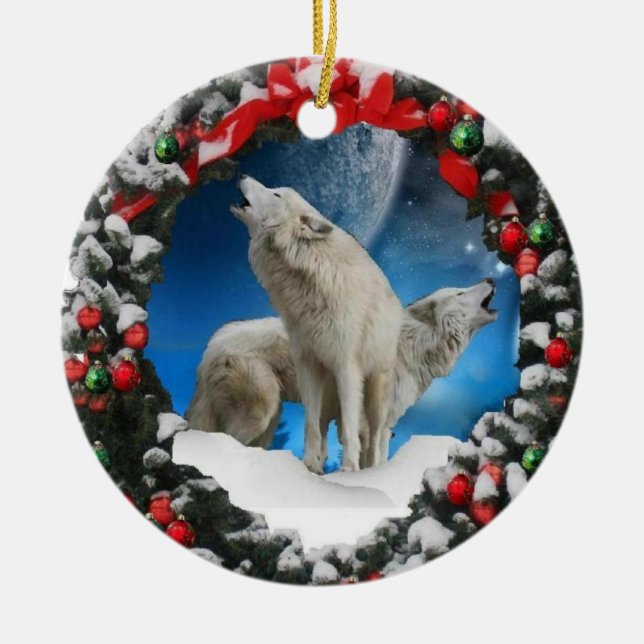 En Céramique Ornement d'arbre de chanteurs de Noël (Devant)