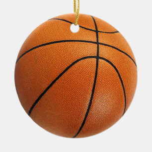 En Céramique Ornement d'arbre de Noël de basket-ball