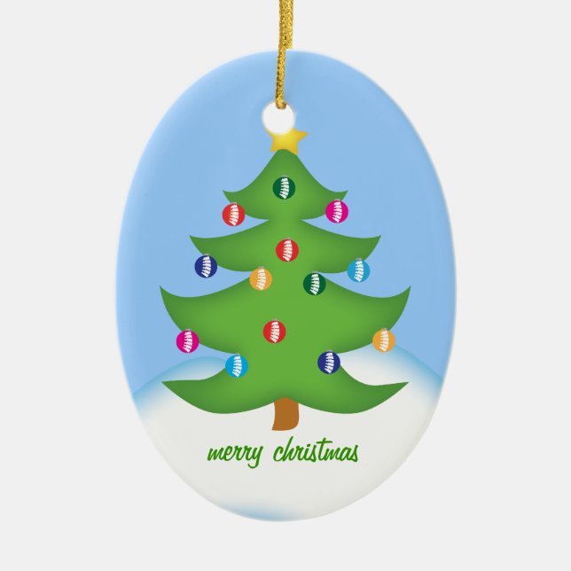 En Céramique Ornement d'arbre de Noël de chiropractie (Devant)