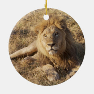 En Céramique Ornement d'arbre de Noël de lion