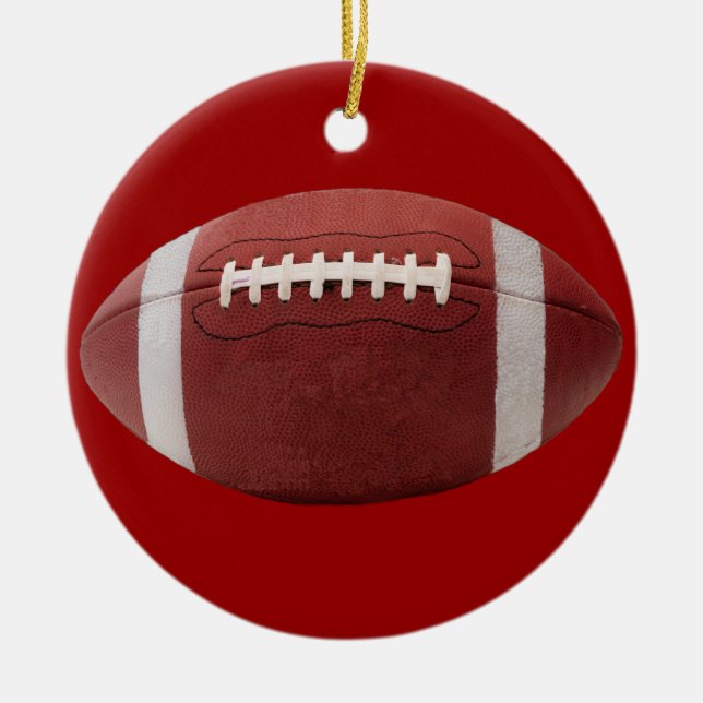 En Céramique Ornement d'arbre de Noël du football (Devant)