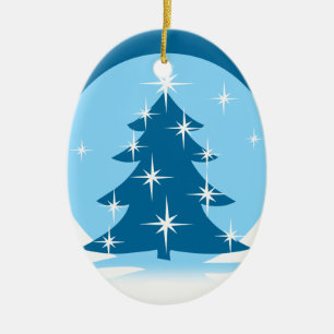 En Céramique Ornement d'arbres d'hiver Décor d'hiver personnali