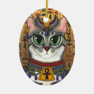 En Céramique Ornement d'art de chat de Bastet d'Egyptienne de