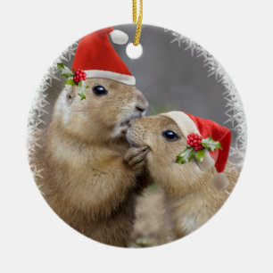 En Céramique Ornement de baiser de Noël