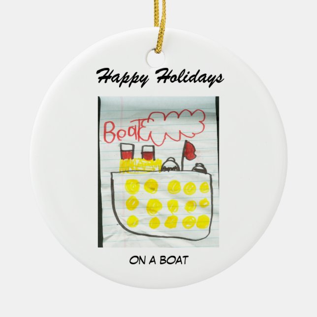 En Céramique Ornement de bateau (Devant)