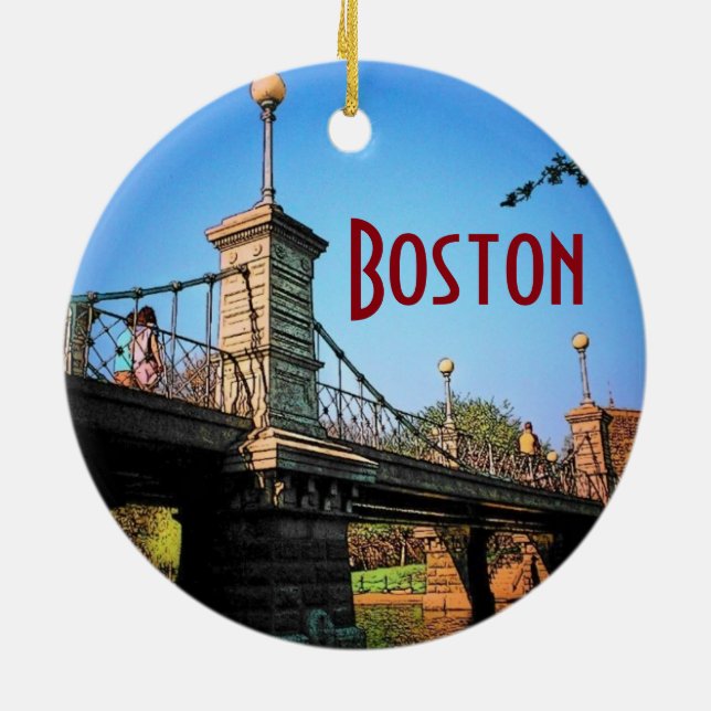 En Céramique Ornement de Boston (Dos)