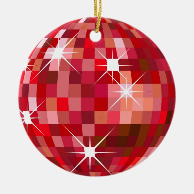 En Céramique Ornement de boule de disco de Noël (Devant)