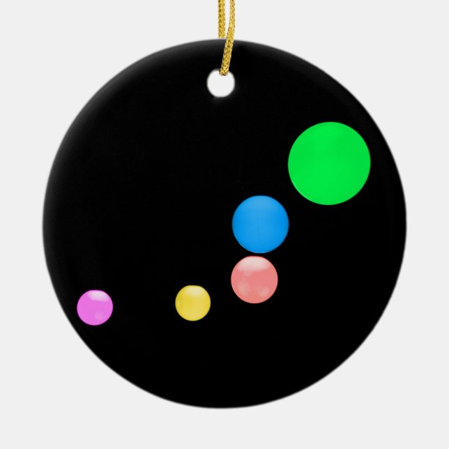 En Céramique Ornement de boules colorées (Devant)