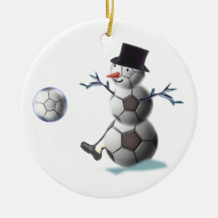 En Céramique Ornement de cadeaux de Noël d'amants du football