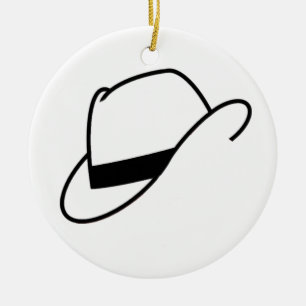 En Céramique Ornement de casquette de Fedora