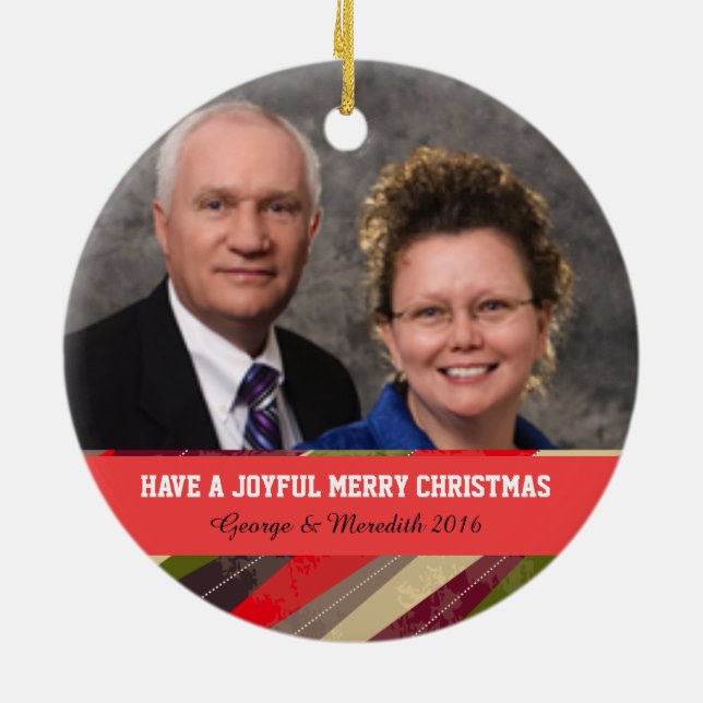 En Céramique Ornement de cercle de cadeau de Noël de (Dos)