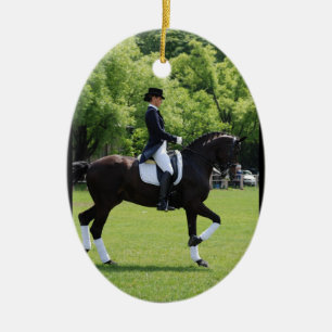 En Céramique Ornement de cheval de dressage