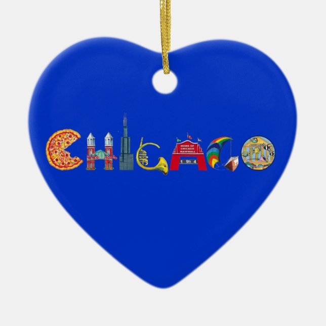En Céramique Ornement de Chicago (Devant)