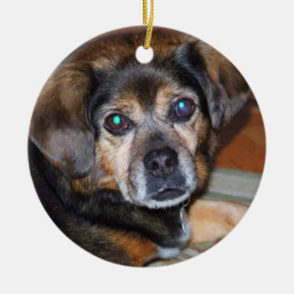 En Céramique Ornement de Chrstmas de chien de Puggle