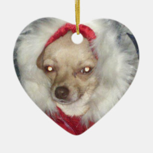 En Céramique Ornement de coeur de chiwawa de Noël