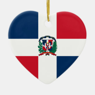 En Céramique Ornement de coeur de drapeau de la République