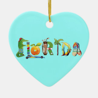 En Céramique Ornement de coeur de la Floride