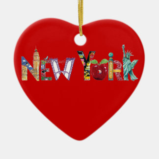 En Céramique Ornement de coeur de New York