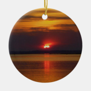 En Céramique Ornement de coucher du soleil