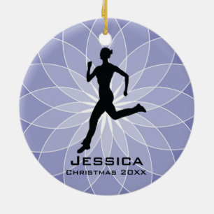 En Céramique Ornement de coureur Jogger personnalisé