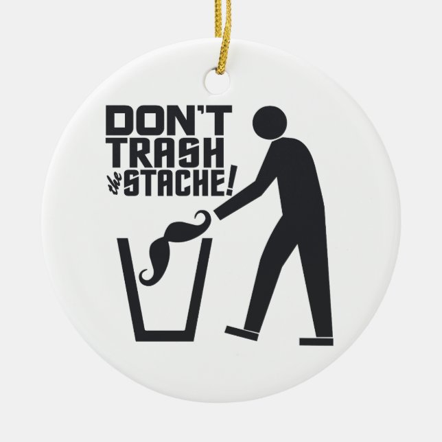 En Céramique Ornement de coutume de Stache de déchets (Devant)