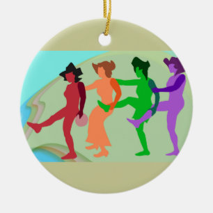 En Céramique Ornement de danse de plage