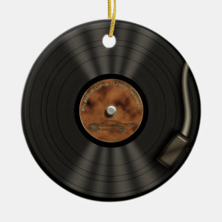 En Céramique Ornement de disque vinyle de roi LP de karaoke