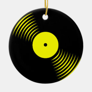 En Céramique Ornement de disque vinyle du tigre 80s de Corey