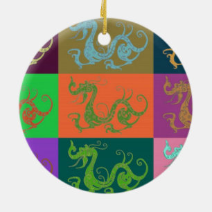 En Céramique Ornement de dragons