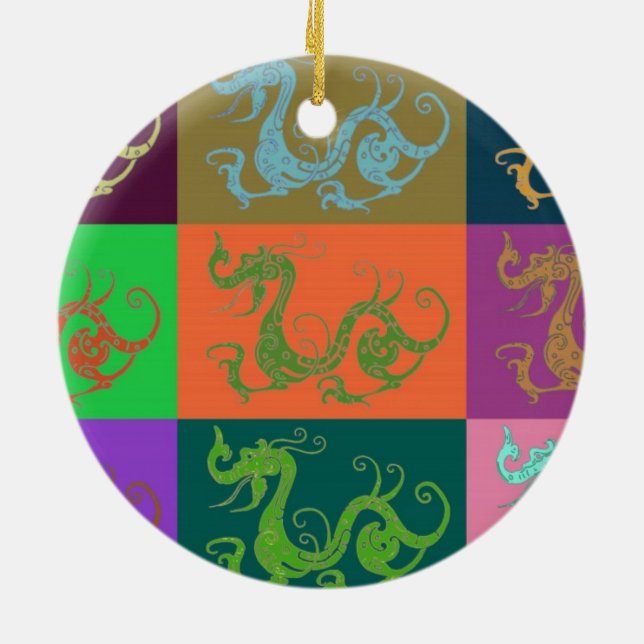 En Céramique Ornement de dragons (Dos)