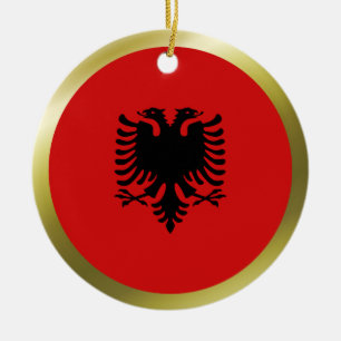 En Céramique Ornement de drapeau albanais