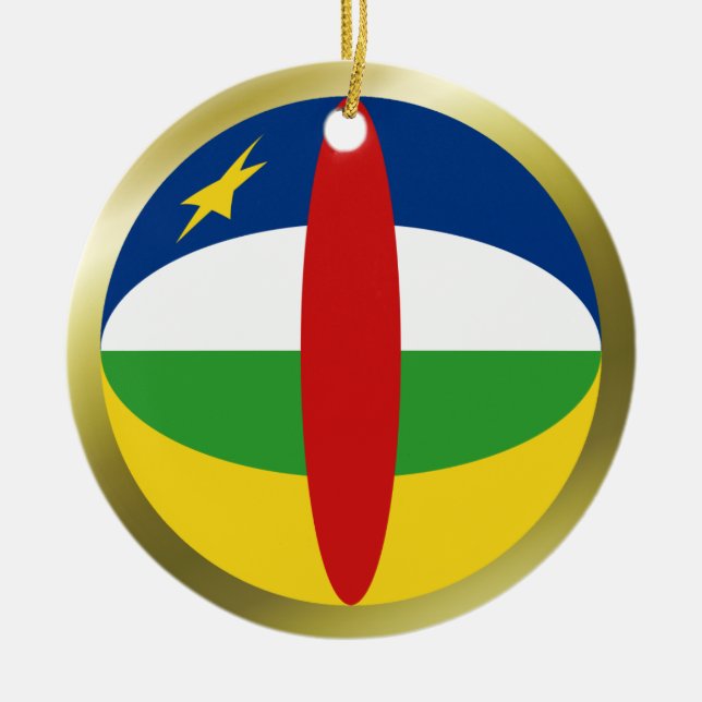En Céramique Ornement de drapeau de Centrafrique (Devant)