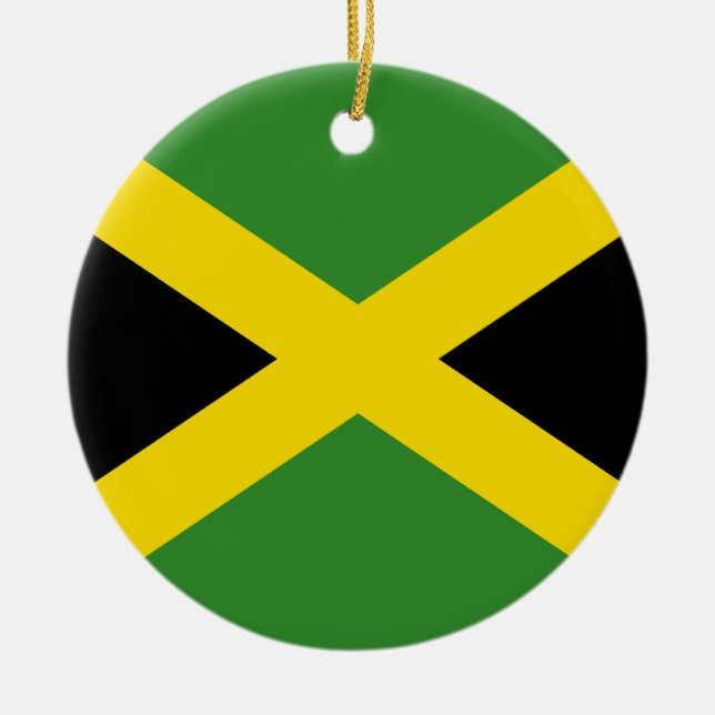 En Céramique Ornement de drapeau de la Jamaïque (Devant)
