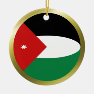 En Céramique Ornement de drapeau de la Jordanie
