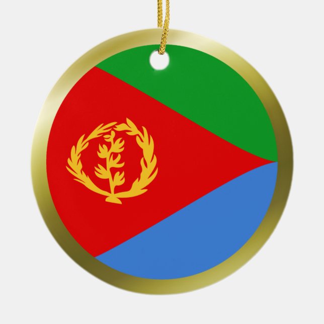 En Céramique Ornement de drapeau de l'Érythrée (Devant)