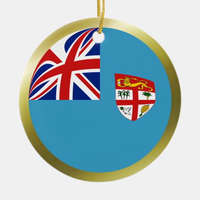 En Céramique Ornement de drapeau des Fidji (Devant)