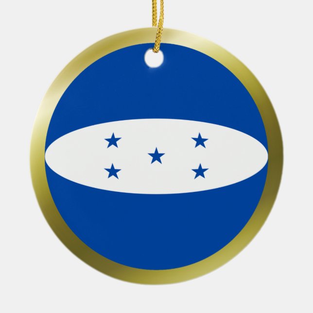 En Céramique Ornement de drapeau du Honduras (Devant)