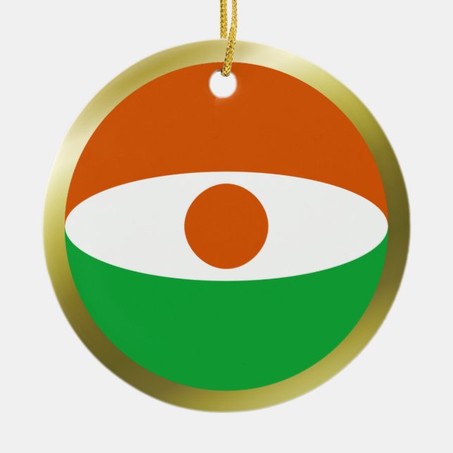 En Céramique Ornement de drapeau du Niger (Devant)