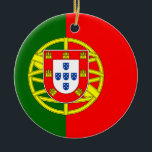 En Céramique Ornement de drapeau du Portugal<br><div class="desc">Ornement avec le drapeau du Portugal.</div>