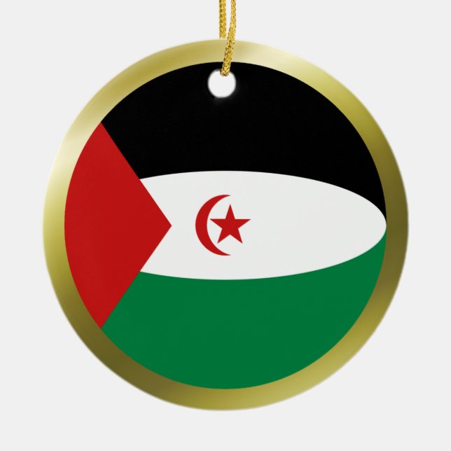En Céramique Ornement de drapeau du Sahara occidental (Devant)